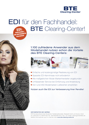 BTE Clearing-Center-Anzeige