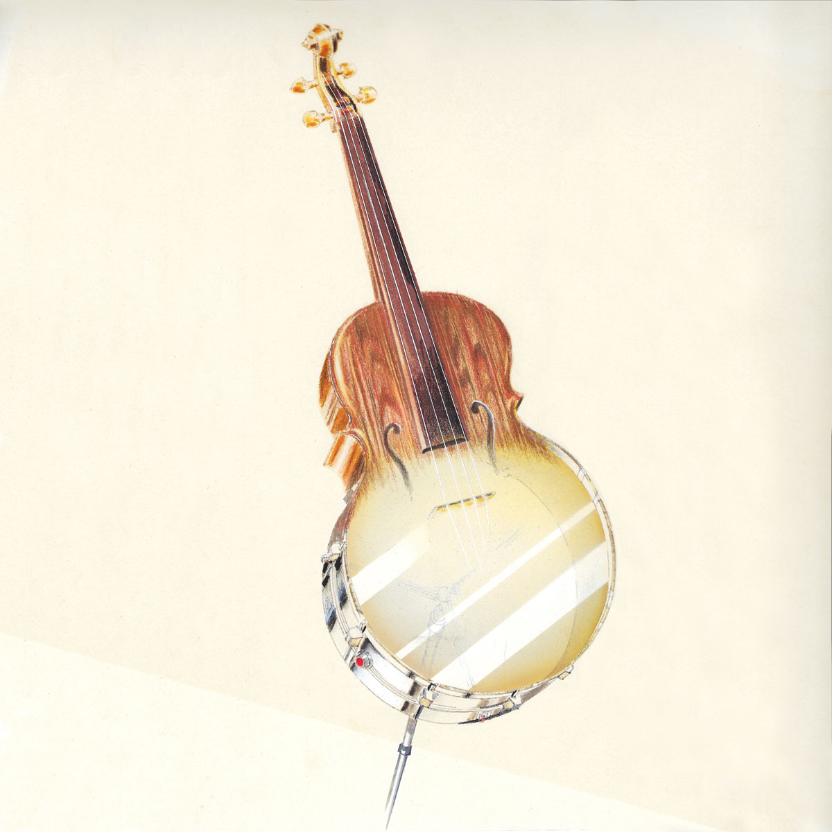 Freie Zeichnung „Twitter-Instrument“ in Airbrush-Copy-Marker- und Polychromos-Technik