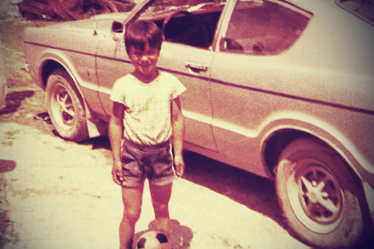 Ich mit ca. 9 Jahren